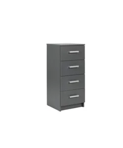 CASSETTIERA GRIGIA CON 4 CASSETTI, 41,2X40X91,5 CM